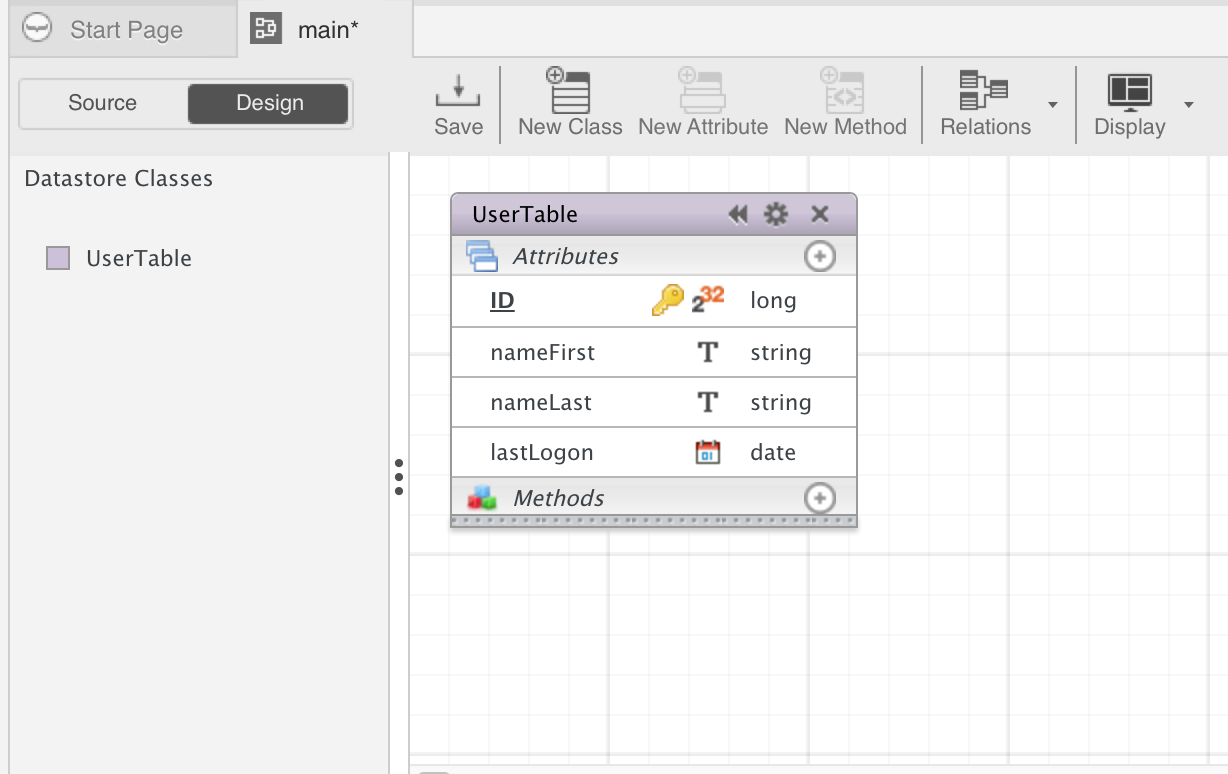 Screenshot of my SimpleProjectDatabase